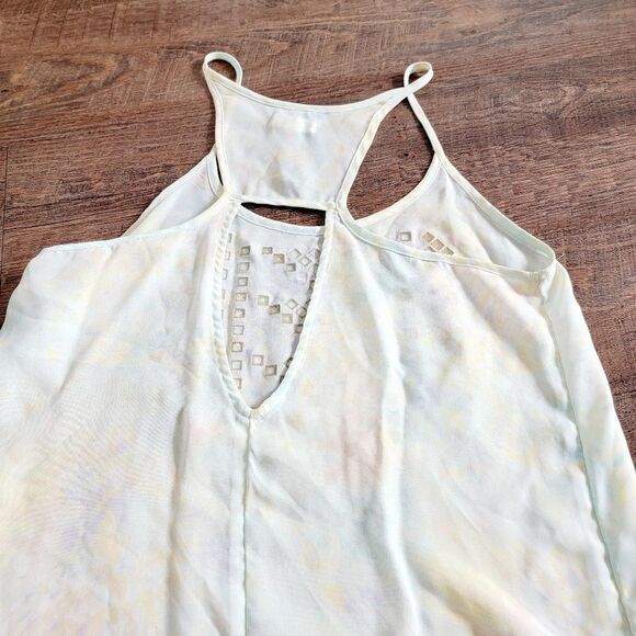 UO Silence & Noise tie dye tank top distressed pastel studs studded small - Picture 8 of 8